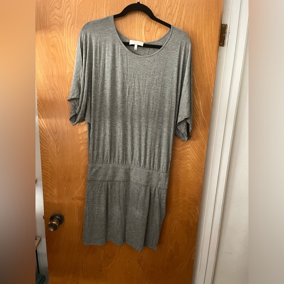 Adam Lippee round neck jersey banded tshirt dress 4 - Picture 3 of 9